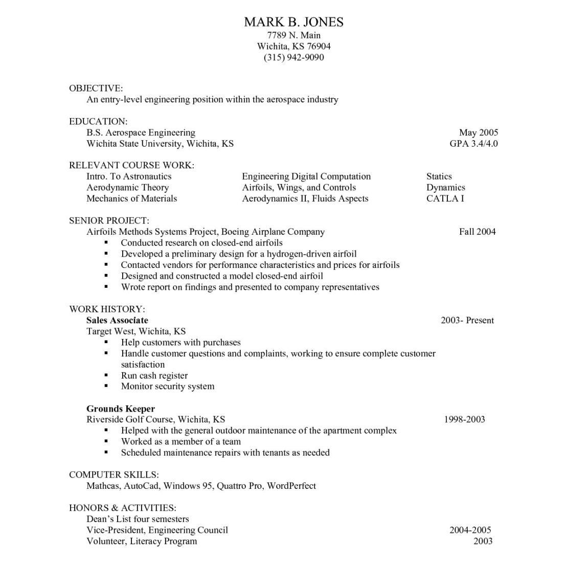 Resume for Undergraduate and No Experience Sample Resume Examples with No Experience , #examples #experience #resume …