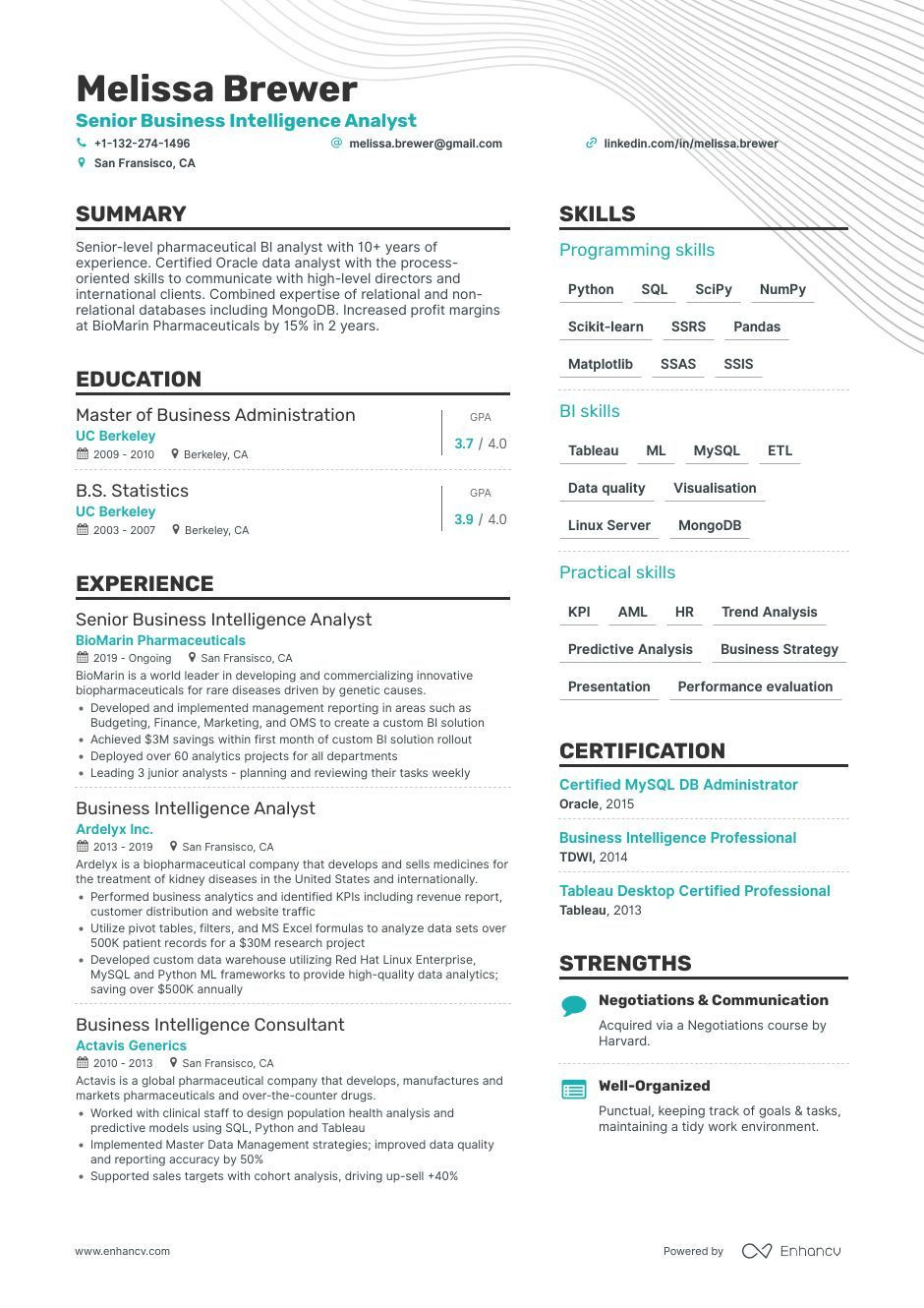 Sample Resume for Experienced Business Intelligence Developer Business Intelligence Resume Examples   Templates & Expert Advice …