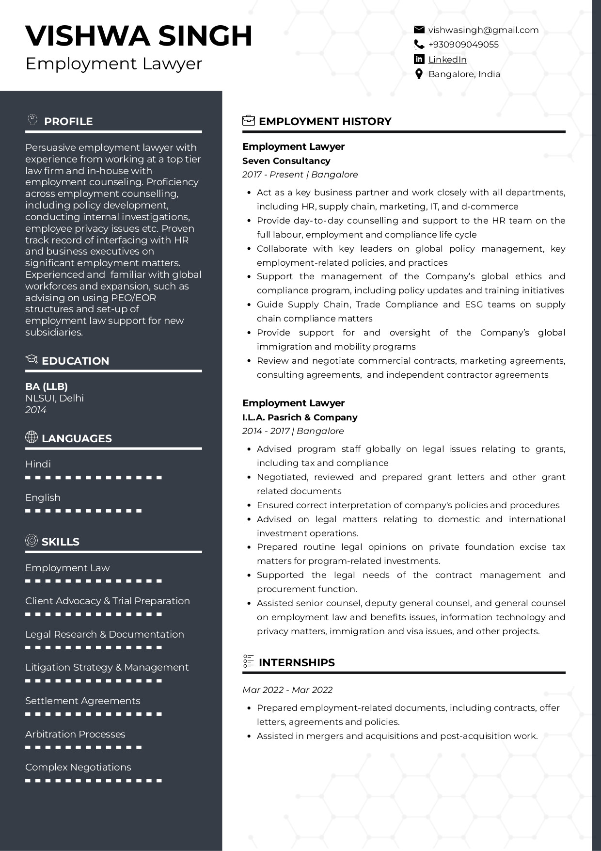 Sample Resume for Law Firm Partner Sample Resume Of Employment Lawyer with Template & Writing Guide …