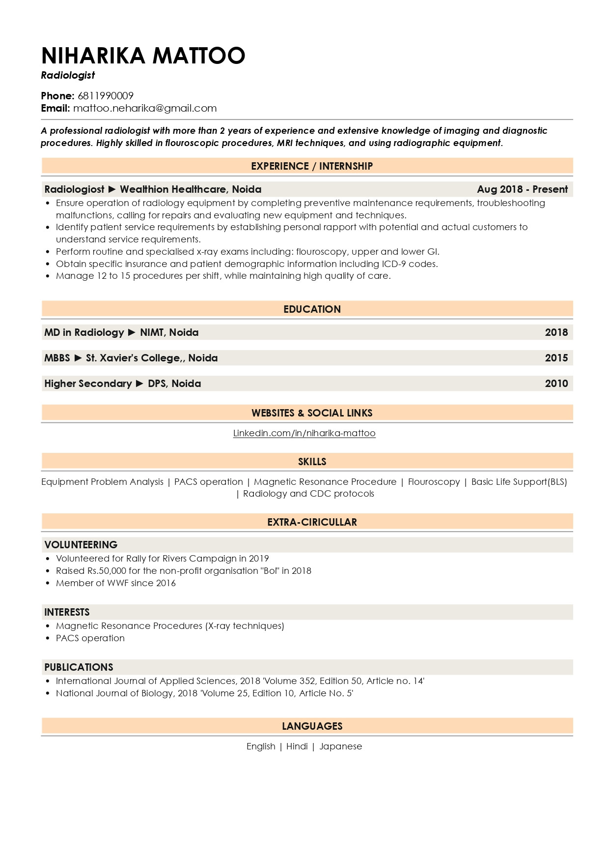 Diagnostic Lab Sales Rep Resume Sample Sample Resume Of Radiologist with Template & Writing Guide …