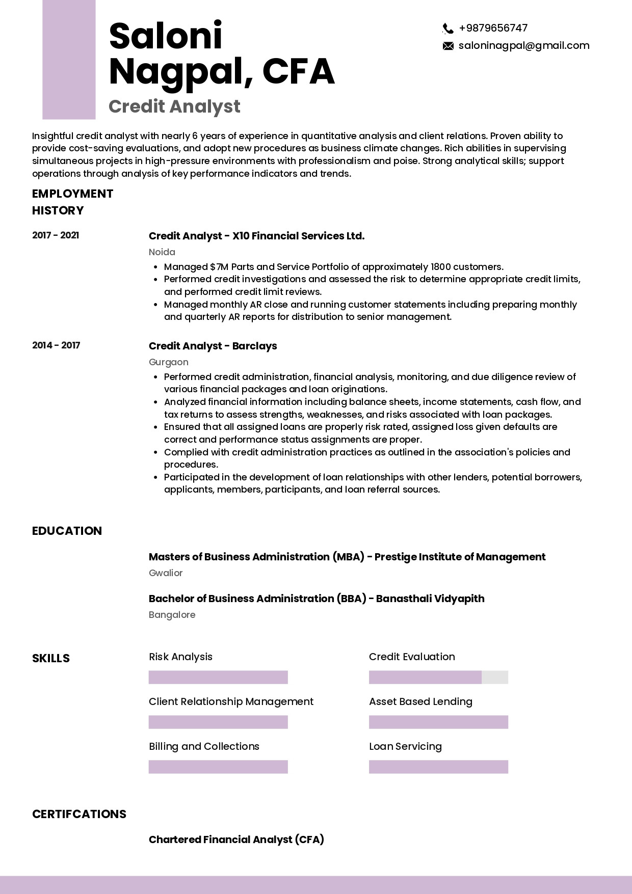 Credit and Collections Analyst Resume Sample Sample Resume Of Credit Analyst with Template & Writing Guide …