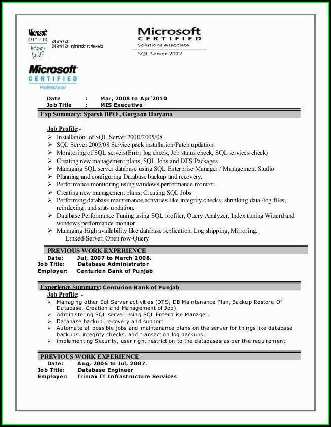 Mis Executive Resume Sample In India Mis Sample Resume