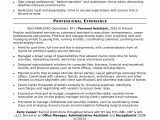 Administrative assistant Job Description Resume Sample Personal assistant Resume Sample