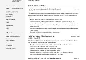 Air Conditioning Technician assistant Resume Samples Hvac Technician Resume & Guide   12 Templates Pdf & Word