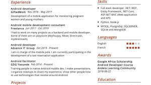 Android Developer Resume Template Free Download android Developer Resume Sample 2021 Writing Guide & Tips …