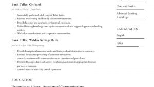 Bank Teller Resume Templates No Experience Bank Teller Resume Examples & Writing Tips 2021 (free Guide)