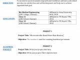 Biomedical Engineering Resume Samples for Freshers Fresher Biomedical Engineering Resume Template 2