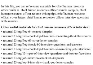 Chief Human Resources Officer Resume Samples top 8 Chief Human Resources Officer Resume Samples