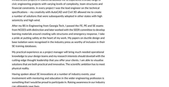 Civil Engineering Resume Cover Letter Samples Civil Engineer Cover Letter Examples & Expert Tips [free] Â· Resume.io