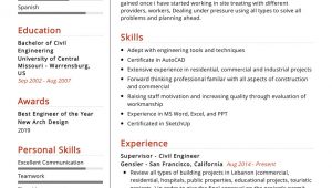 Civil Engineering Resume Samples for Freshers Pdf Civil Engineer Resume Example Cv Sample [2020] – Resumekraft
