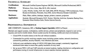 Customer Service Technical Support Sample Resume Sample Resume for Experienced It Help Desk Employee Monster.com