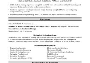 Design Engineer Resume Sample for Freshers Sample Resume for An Entry-level Mechanical Designer Monster.com