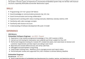 Embedded Systems Resume Sample for Freshers Embedded software Engineer Resume Sample 2021 Writing Guide …