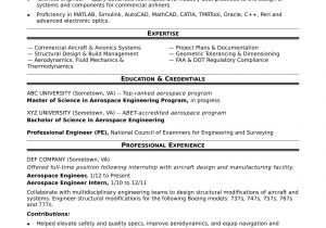 Entry Level Aircraft Mechanic Resume Sample Sample Resume for A Midlevel Aerospace Engineer Monster.com