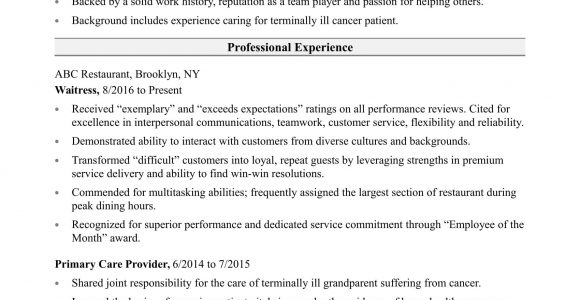 Entry Level Nursing assistant Resume Sample Nursing assistant Resume Sample
