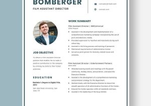 Film 1st assistant Director Resume Samples Free Free Film assistant Director Resume Template – Word, Apple …