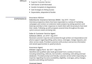 Finance and Insurance Manager Sample Resume Insurance Advisor Resume Sample 2021 Write Guide & Tips …