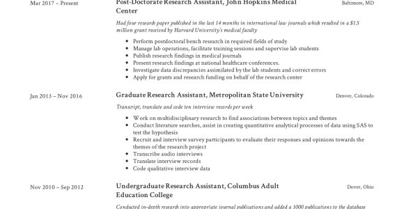 Finance Undergraduate Research assistant Resume Sample Research assistant Resume & Writing Guide  12 Resume Examples