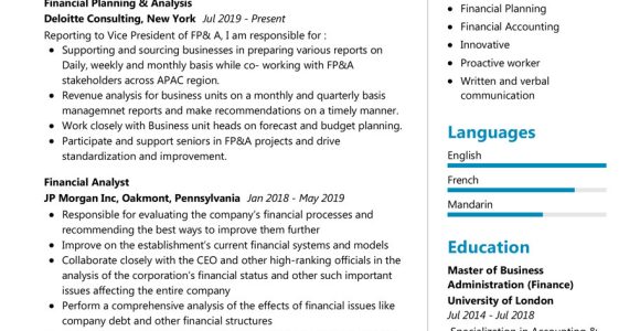 Financial Analyst Internships Undergraduate Resume Sample Financial Analyst Resume Example 2022 Writing Tips – Resumekraft