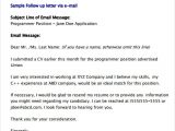 Follow Up Email after Resume Sent Sample Follow Up Email Template 7 Premium and Free Download