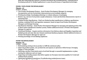 Food Science and Technology Resume Sample Food Technologist Resume Samples