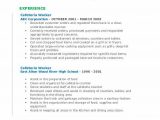 Free Sample Resume for Cafeteria Worker Cafeteria Worker Resume Samples
