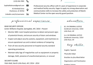 Free Sample Resume for Security Guard Security Guard Resume Sample & Writing Tips