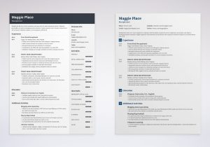 Functional Sample Resume for Front Desk Receptionist Receptionist Resume Examples (skills, Job Description & Tips)