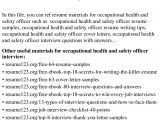 Health and Safety Manager Resume Sample top 8 Occupational Health and Safety Officer Resume Samples