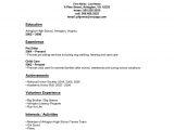 High School Student Resume with No Work Experience Template Free Resume Examples with No Job Experience – Resume Templates Job …
