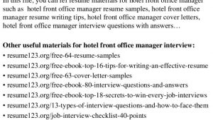 Hotel assistant Front Office Manager Resume Sample top 8 Hotel Front Office Manager Resume Samples