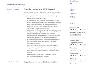 Interventional Radiology Physician assistent Resume Sample Physician assistant Resume & Tip Guide  20 Free Templates