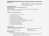 Job Application Work Experience Resume Sample Sample Resume Computer Technician Philippines Valid Curriculum …