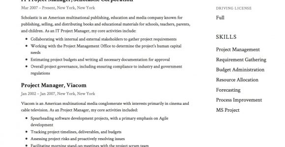 Junior Project Manager Resume Sample Doc 20 Project Manager Resume Examples & Full Guide Pdf & Word 2021