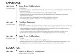 Junior Web Developer Resume Objective Sample Front End Developer Resume Examples & Guide for 2021