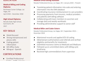 Medical Billing and Coding Resume Objective Samples Medical Billing and Coding Specialist Resume Examples In 2022 …