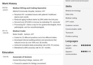 Medical Billing and Coding Resume Objective Samples Medical Billing Resumeâjob Description, Objective, Sample