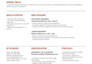 Net with Main Frames Sample Resume Simple Professional software Engineer Resume – Templates by Canva