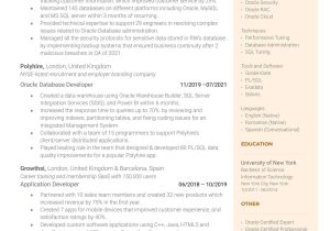 Oracle Databse Java Deveoper Sample Resume 3 oracle Resume Examples for 2022 Resume Worded