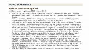 Performance Testing Using Jmeter Resume Sample Performance Test Engineer Resume Samples