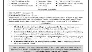Qtp Sample Resume for software Testers Entry-level Qa software Tester Resume Sample Monster.com