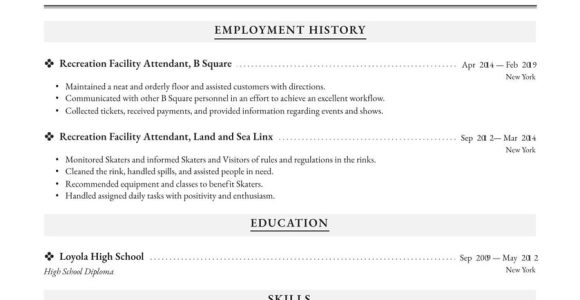 Recreation attendant Sample Resume No Experience Recreational Facility attendant Resume Examples & Writing Tips 2022