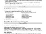 Resume Sample From associate Project Manager Entry-level Project Manager Resume for Engineers Monster.com