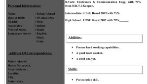 Resume Samples for Electronics and Communication Engineers Sample Cv for Electronics & Communications Student