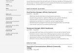 Resume Template for Food Service Industry Food Services Manager Resume Examples & Writing Tips 2021 (free Guide)