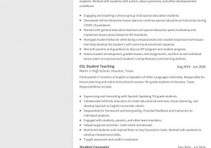 Resume Template for Students with Disabilities Special Education Teacher Resume Examples & Writing Guide 2021 …