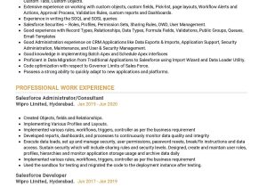 Salesforce Sample Resume with Sales Process Salesforce Developer Cv Sample 2022 Writing Tips – Resumekraft