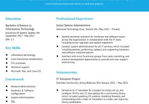 Sample 2 Page Resume Information Technology Entry-level Information Technology Resume Examples In 2022 …