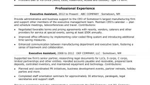 Sample Objective for Executive assistant Resume Executive Administrative assistant Resume Sample Monster.com