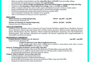 Sample Objectives Of Resume for Engineering Awesome Successful Objectives In Chemical Engineering Resume …